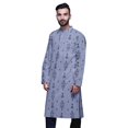 thumbnail image 4 of Atasi Kurta Imprimé pour Hommes Col Mandarin Popeline de Coton Kurta Chemise Décontractée, 4 of 7