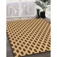 thumbnail image 3 of Ahgly Company Tapis d'Intérieur Ronds Lavables à la Machine de Style Transitionnel Jaune Orange, 3 Pieds Rond, 3 of 7