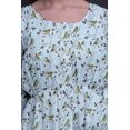 thumbnail image 3 of Bimba Robe Midi à Manches Longues Imprimé Floral Feuilles Vertes & Oiseau Flowerpecker pour Femmes-Moyen, 3 of 7