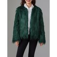 thumbnail image 3 of FOCUSNORM Women Faux Fur Coat Solid Color Open Front Long Sleeve Plus Size Jacket Warm Winter Outwear, 3 of 9