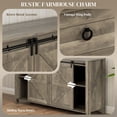 thumbnail image 4 of HOMCOM Buffet-Vaisselier de Style Ferme avec Portes, Gris Pâle Vieilli, 4 of 10