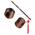 thumbnail image 3 of Pluggable Bitter Bamboo Flute Dizi Traditional Handmade Chinese Musical Woodwind Instrument Key of G Study, 3 of 8