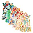 thumbnail image 4 of Qudderr Robe d'Été pour Filles Enfants Chinois Qipao Sans Manches Cheongsam Robe Princesse Fête d'Anniversaire pour 1-6 Ans, 4 of 9
