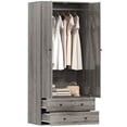 thumbnail image 1 of HOMCOM Wardrobe Closet, Armoire with Drawers and Hanging Rail for Bedroom, 1 of 10