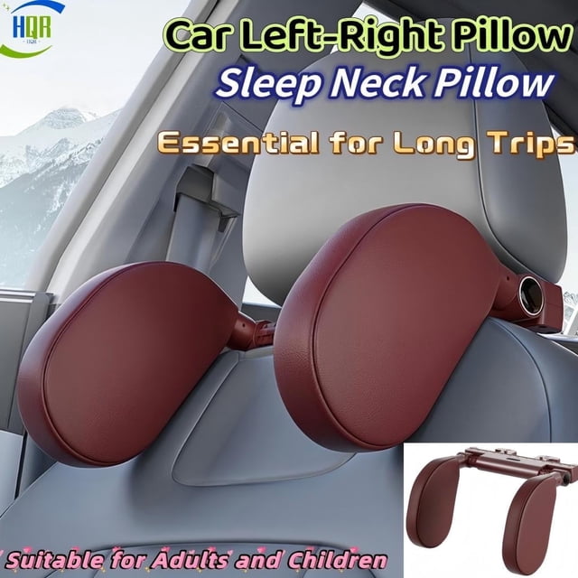 Car Left-Right Pillow, Sleep Neck Pillow, Essential for Long Trips, Suitable for Adults and Children