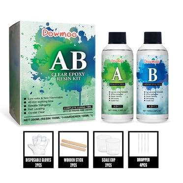EGNMCR Epoxy Resin Kit 200ml Transparent epoxy resin