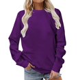 thumbnail image 2 of TACILIP Vêtements d'Automne pour Femmes Grande Taille Chandail en Molleton Col Rond Chandail Hauts Manches Longues Vêtements d'Hiver pour Femmes, 2 of 5