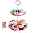 thumbnail image 2 of HILABEE Unique Pretend Play Teaset Interactive Toys Teapot Playset Dessert Tea Party Set B, 2 of 8