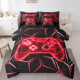 thumbnail image 1 of Erosebridal Red Gamepad Bed in a Bag Queen size, Gradient Geometric Bed Set, Modern Gaming Room Decor, Reversible, 1 of 5