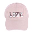 thumbnail image 1 of David & Young  Chenille Love Lettered Baseball Cap Hat (Women's), 1 of 2