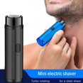 thumbnail image 3 of Mini Electric Shaver Portable USB Rechargeable Men’s Grooming Kit with LED Display & Double Foil Head, 3 of 8