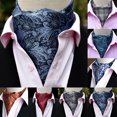 thumbnail image 4 of Cravate Classique Ascot pour Homme en Jacquard Floral Mode Cravate Ascot pour Affaires, 4 of 10