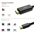 thumbnail image 3 of Mini DisplayPort to HDMI Cable, Benfei Mini DP to HDMI 6 Feet Cable (Thunderbolt Compatible) with MacBook Air/Pro, Surface Pro/Dock, Monitor, Projector, 3 of 7