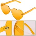 thumbnail image 3 of ORUYROP Heart Shape Sunglasses Rimless Transparent Heart Glasses Colorful Party Favors, 3 of 7