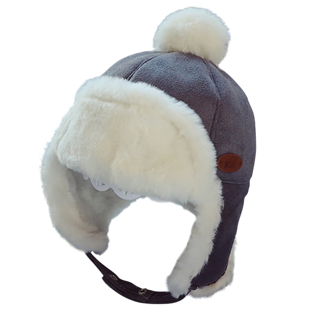 Chapeau Trappeur Épais avec Cache-Oreilles Réglables Unisexe Chapeau d'Hiver pour Enfants