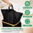 thumbnail image 4 of Grusce Kitchen Recycle Bin 95L Recycling Bin with Removable Inner Bag Oxford Cloth Bottle Recycle Bin with Handle Foldable Recycle Basket for Indoor Home Kitchen, 4 of 7