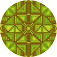 thumbnail image 1 of Ahgly Tapis Rond Lavable en Machine Intérieur Transitionnel Vert Pistache, 3 Pieds Rond, 1 of 7