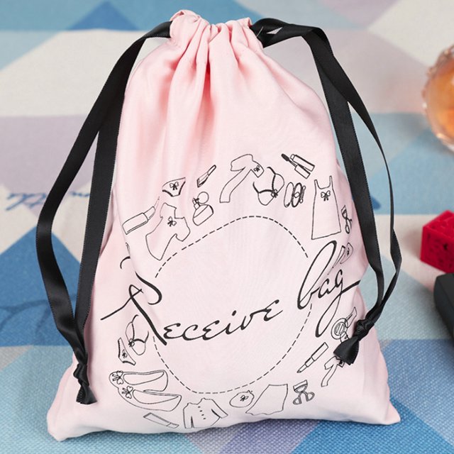 VIFERR Storage Bag 5Pcs Dust?Proof Polyester Drawstring Bag Jewelry Underwear Cosmetics Storage Bags Pink
