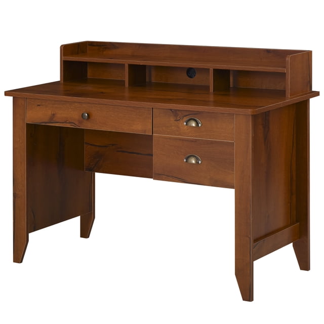 HOMCOM Computer Desk with Drawer Home Office Writing Study Table, Brown