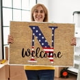 thumbnail image 1 of 4th of July Door Mat Outdoor,Independence Day Welcome Doormat, 4th of July Coir Doormat with Non Slip Backing ,Patriotic Mat Star Front Porch Rugs For Home Entrance 4th of July Decoration,(15*24"), 1 of 2