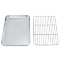 thumbnail image 1 of Ensemble de Plaque de Cuisson et Grille de 16 Pouces, Plaque à Biscuits en Acier Inoxydable avec Grille pour Cuisson / Rôtissage / Refroidissement, Compatible Four & Lave-Vaisselle, Sain & Durable, 1 of 8
