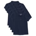 thumbnail image 2 of Baby Girls and Toddler Girls Short Sleeve Ruffle Pique Polo, Tidal, 2T, 2 of 2