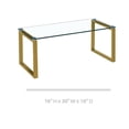 thumbnail image 1 of Gyna Large Coffee Table – Elegant Glass Top with Shiny Gold Legs, Modern Design, 1 of 5