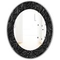 thumbnail image 2 of Designart 'Obsidian Impressions 10' Miroir Moderne - Miroir Mural Ovale ou Rond - 24x36, 2 of 4