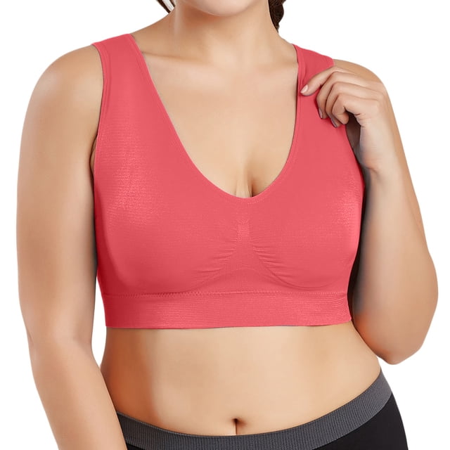 Kcodviy Bra Plus Bra Ultra Women Bra Set and Plus Size Thin Size Full Cup Running Bra Tops Large Color Sports Wireless Bra for Women Bra Women's Blouse