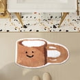 thumbnail image 2 of Non Slip Shower Mat 60 cm x 40 cm Cup Shaped Faux Wool Bathroom Rug Absorbent Acrylic Floor Mat, 2 of 6