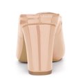 thumbnail image 4 of BLISSFUL STEP Mules à Talon Bloc pour Femmes avec Nœud en Perles Nude 8, 4 of 6