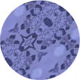 thumbnail image 1 of Ahgly Company Tapis d'Intérieur Lavables en Machine Bleu Ciel Transitionnel, 3' Carré, 1 of 7