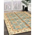 thumbnail image 2 of Ahgly Company Indoor Round Abstract Dark Gold Brown Oriental Area Rugs, 7' Round, 2 of 6