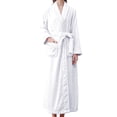 thumbnail image 2 of Women'S Double Pocket Flannel Bathrobe Soft And Warm Double Faced Velvet Bathrobe Pajamas And Home Wear Bathrobe Robe, 2 of 6