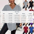 thumbnail image 3 of Neewe Plus Size Tops for Women Summer V Neck Short Sleeve Tee Shirts Button Casual Loose Fit Blouse Multiple Color Options, 3 of 5