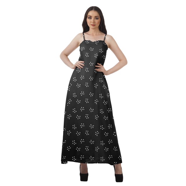 Moomaya Robe Aguichant de Soirée pour Femmes en Rayonne Imprimée Longue Tenue Décontractée Vêtements