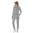 thumbnail image 4 of MintLimit Women Velvet Strip Tracksuit Street Sweatshirt Hoodies Solid Set Top+Pant Winter, 4 of 5