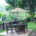 thumbnail image 2 of Outsunny 6.6FT Patio Umbrella, Outdoor Parasol with 6 Ribs, Cream White, 2 of 10