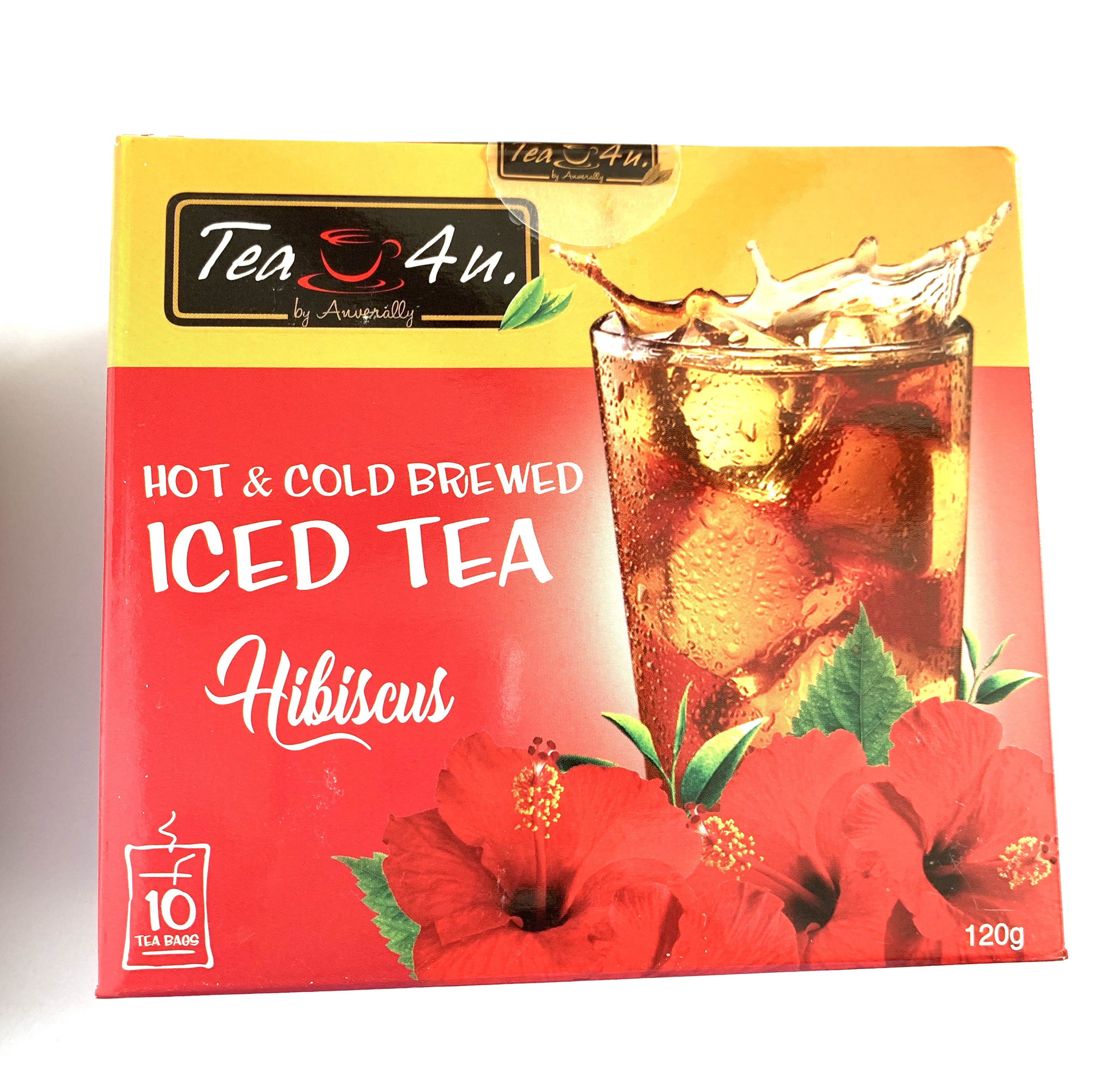 Tea4U Hibiscus Iced Tea Bags - Hot & Cold Brewed