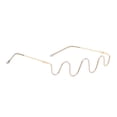 thumbnail image 2 of Fashion Half Glasses Frame No Lens Half Jeweled Frame Decorative Diamonds Gold, 2 of 7