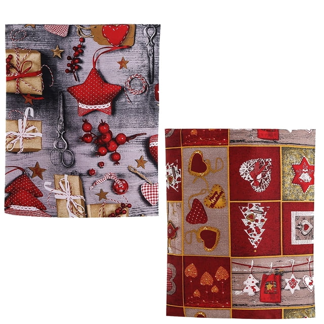 2PCS Christmas Chair Covers Santa Xmas Chair Slipcovers Chair Back Cap Covers