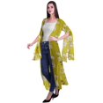 thumbnail image 3 of Moomaya Boléro en Georgette Imprimé à devant Ouvert, Manches Fendues, Couvre-Maillot de Plage pour Femmes, 3 of 5