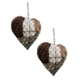 thumbnail image 1 of Handmade Fiber Bird Nesting Heart, Hummingbird Nesting Material,2 Refillable Heart Shape Hummingbird Nesting, Winter Fowl Gifts Animal Hummingbirds Lovers Home Garden Yard, 1 of 7
