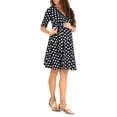 thumbnail image 2 of SUNSIOM Robe de Maternité pour Femmes Décontractée à Col en V à Pois/fleurie à Manches Mi-Longues Robe pour Grossesse Vêtements Séance Photo, 2 of 5