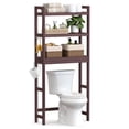 thumbnail image 1 of SONGMICS Rangement au-Dessus de la Toilette Organisateur de Salle de Bain Étagère de Toilette avec Tablette Ajustable, Brun UBTS01BR, 1 of 6