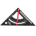 thumbnail image 2 of Règle Triangulaire pour Menuiserie, Angle Réglable en Alliage d'Aluminium, Échelle Précise avec Goniomètre pour Mesurer, 2 of 7