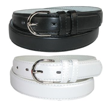 CTM®  Leather 1 1/8 Inch Dress Belt (Pack of 2 Colors) (Women's)