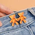 thumbnail image 2 of Jean Button Pins Cute Bear No-Sew Waist Button,Jean Buttons Pins for Loose Jeans Waist Button,No Sewing Required,Waist Tighten Metal Waist Button Pin for Jeans Buttons for Sewing, 2 of 3