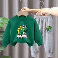 thumbnail image 3 of Pisexur Ensemble de Vêtements d'Automne pour Bébés Filles Garçons 2 Pcs Mode Décontractée Imprimé Mignon Manches Longues Col Rond Chandails en Molleton et Pantalons de Survêtement Ensemble de Survêtement pour Enfants Filles Garçons 3-8 Ans, 3 of 4