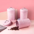 thumbnail image 4 of Abbracc Metal Kitchen Canister Set coffee and tea Sugar Storage Jars Containers for A Pink, 4 of 9